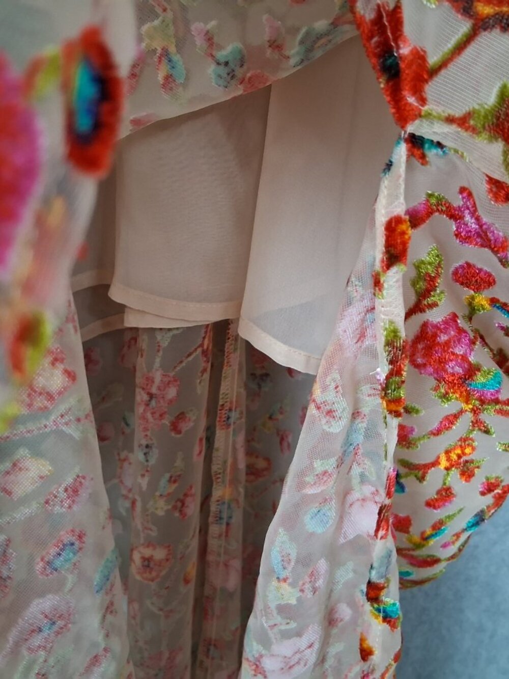 A Rare Bird | Flowy Multicolor Floral Pull On Maxi Dress | OS - Picture 5 of 9